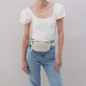 Fern Belt Bag, White | HOBO