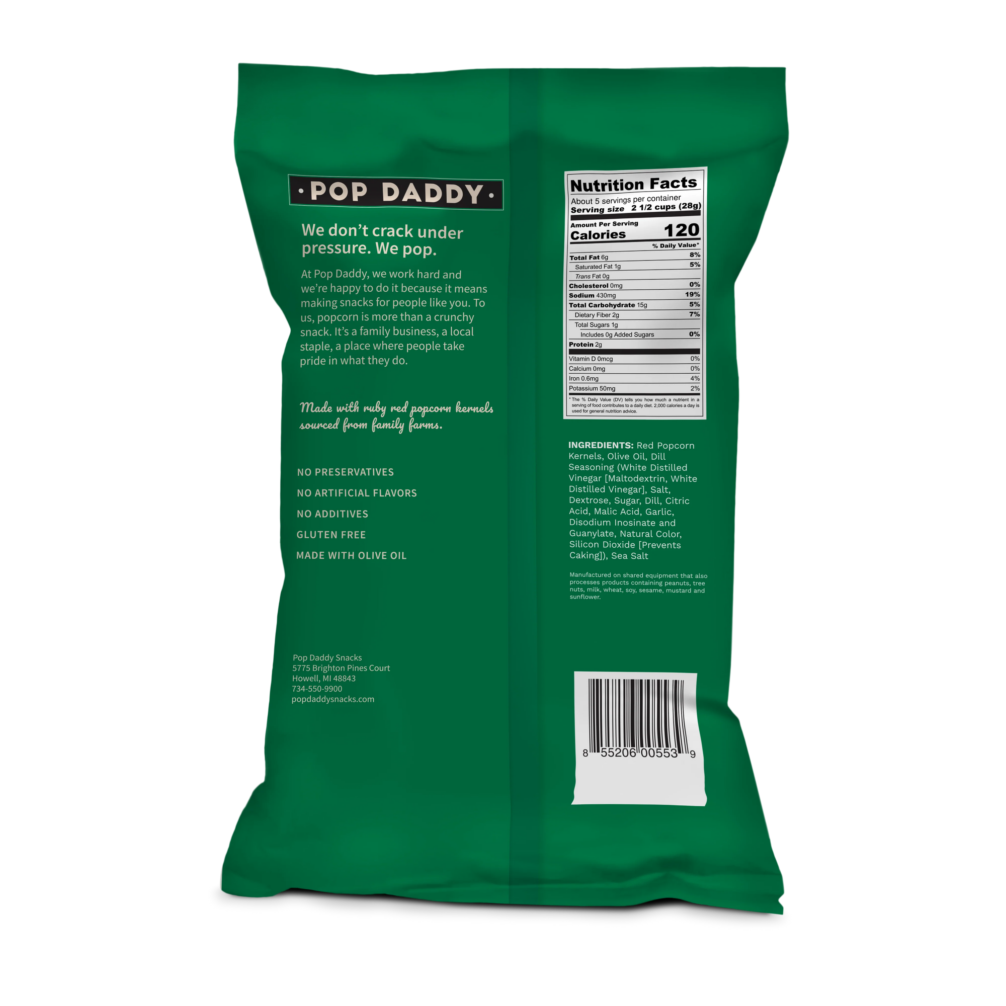 Dill Pickle Popcorn 5 oz | Pop Daddy