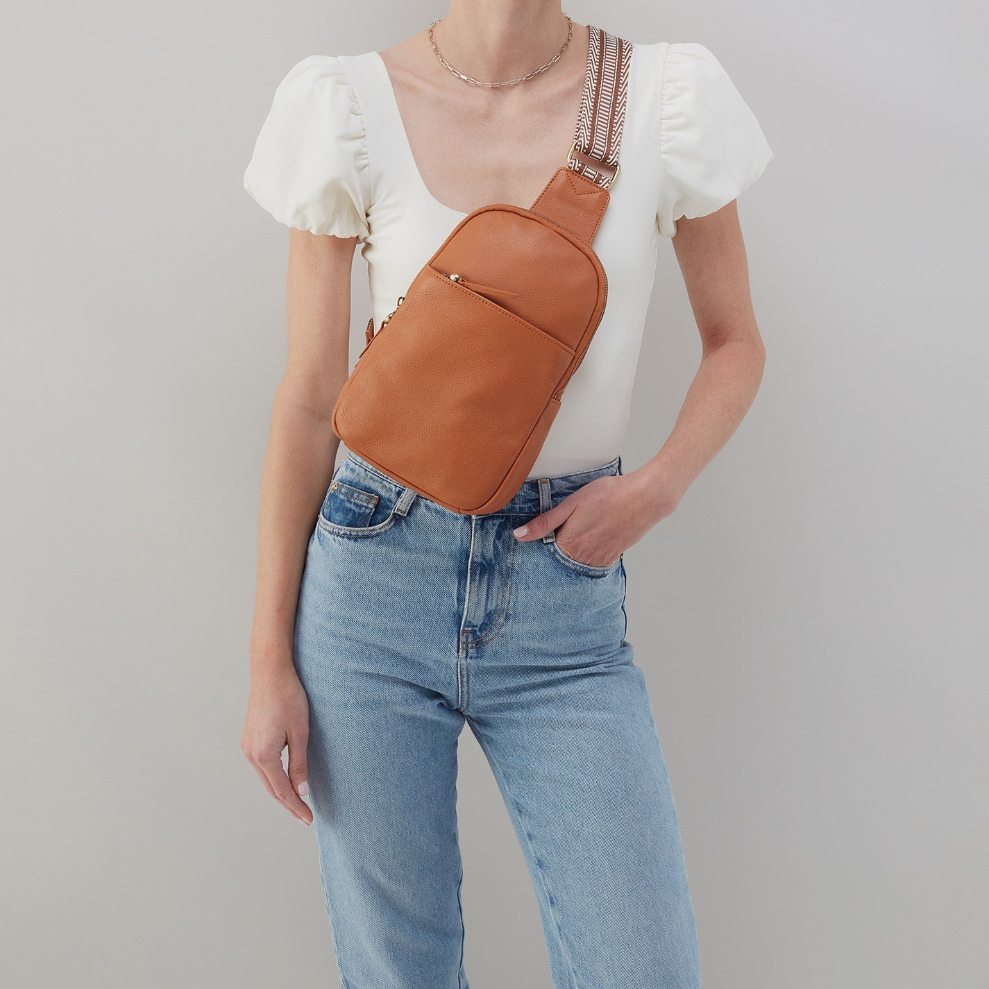 Cass Sling Backpack Purse, Butterscotch | HOBO