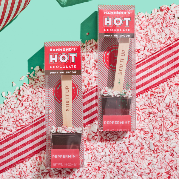 Hot Chocolate Dunking Spoon, Peppermint | Hammond's