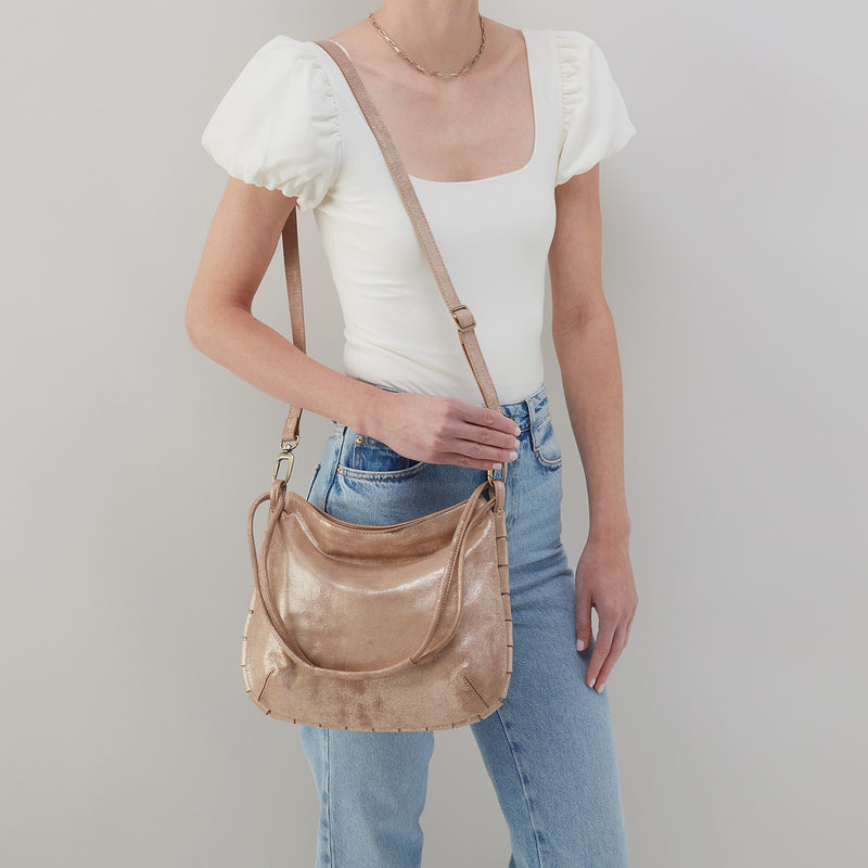 Phoebe Shoulder Purse, Glided Beige | HOBO