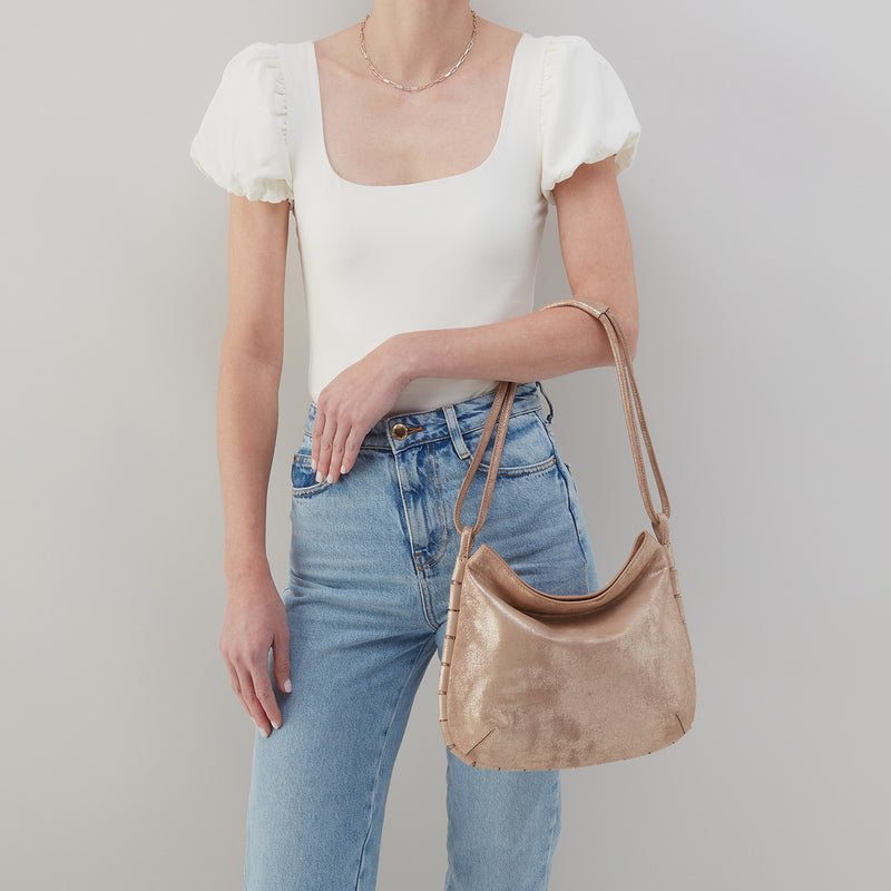 Phoebe Shoulder Purse, Glided Beige | HOBO