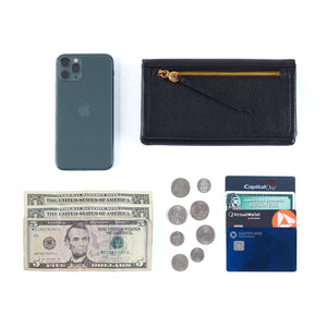 Lumen Continental Wallet, Black | HOBO
