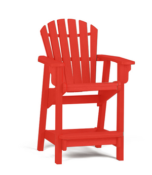 Coastal Counter Chair - Berry Red | Breezesta