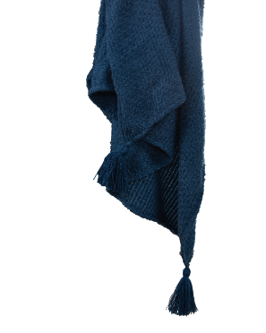 Deep Dark Blue Woven Indoor / Outdoor Throw | Rizzy