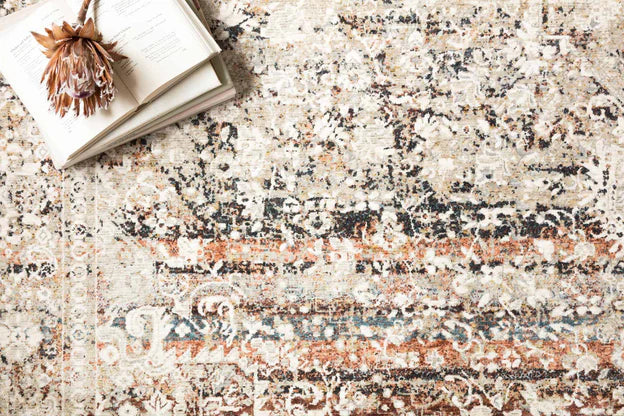 Theia Rug THE-05 Taupe / Brick