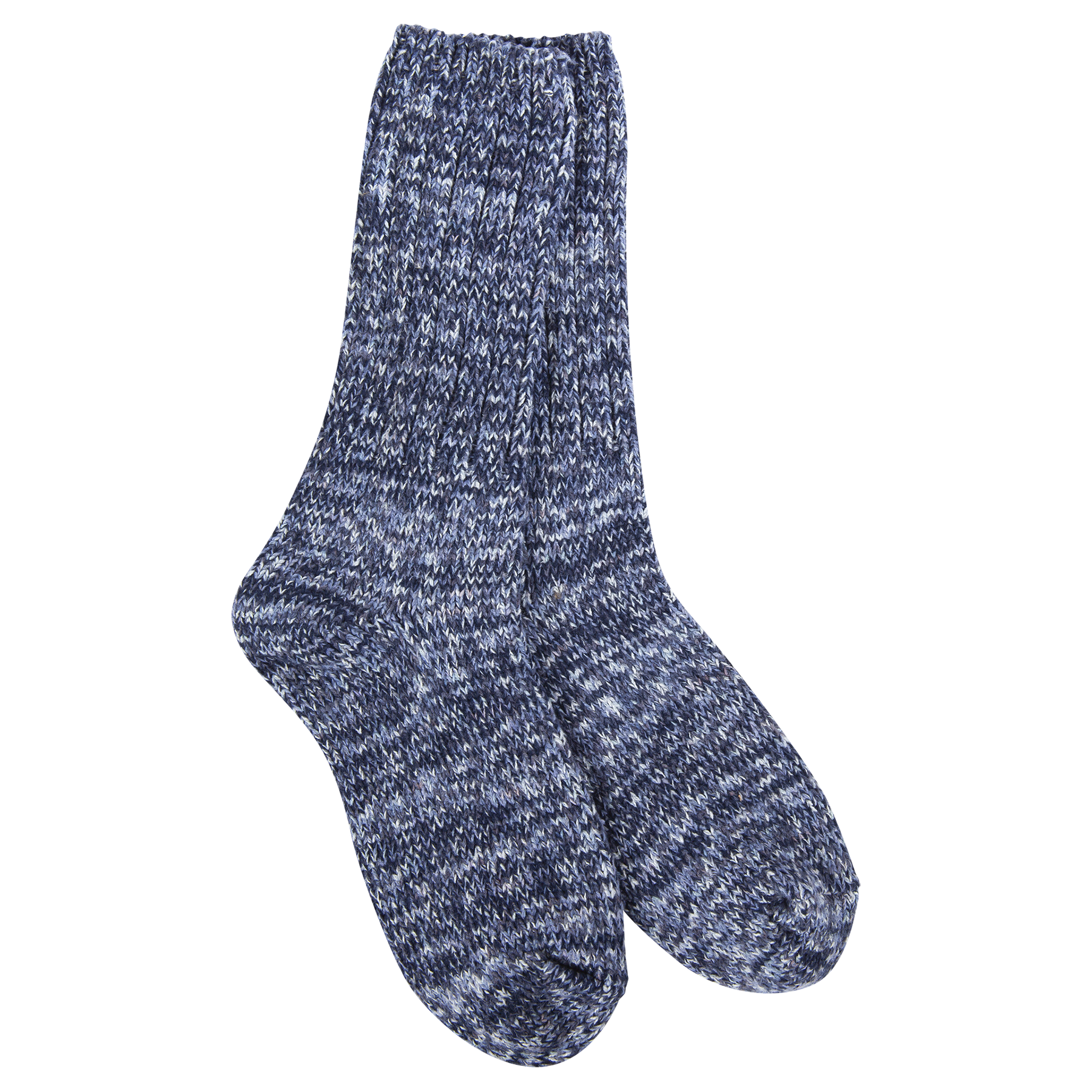 World's Softest Weekend Ragg Crew Socks- Denim