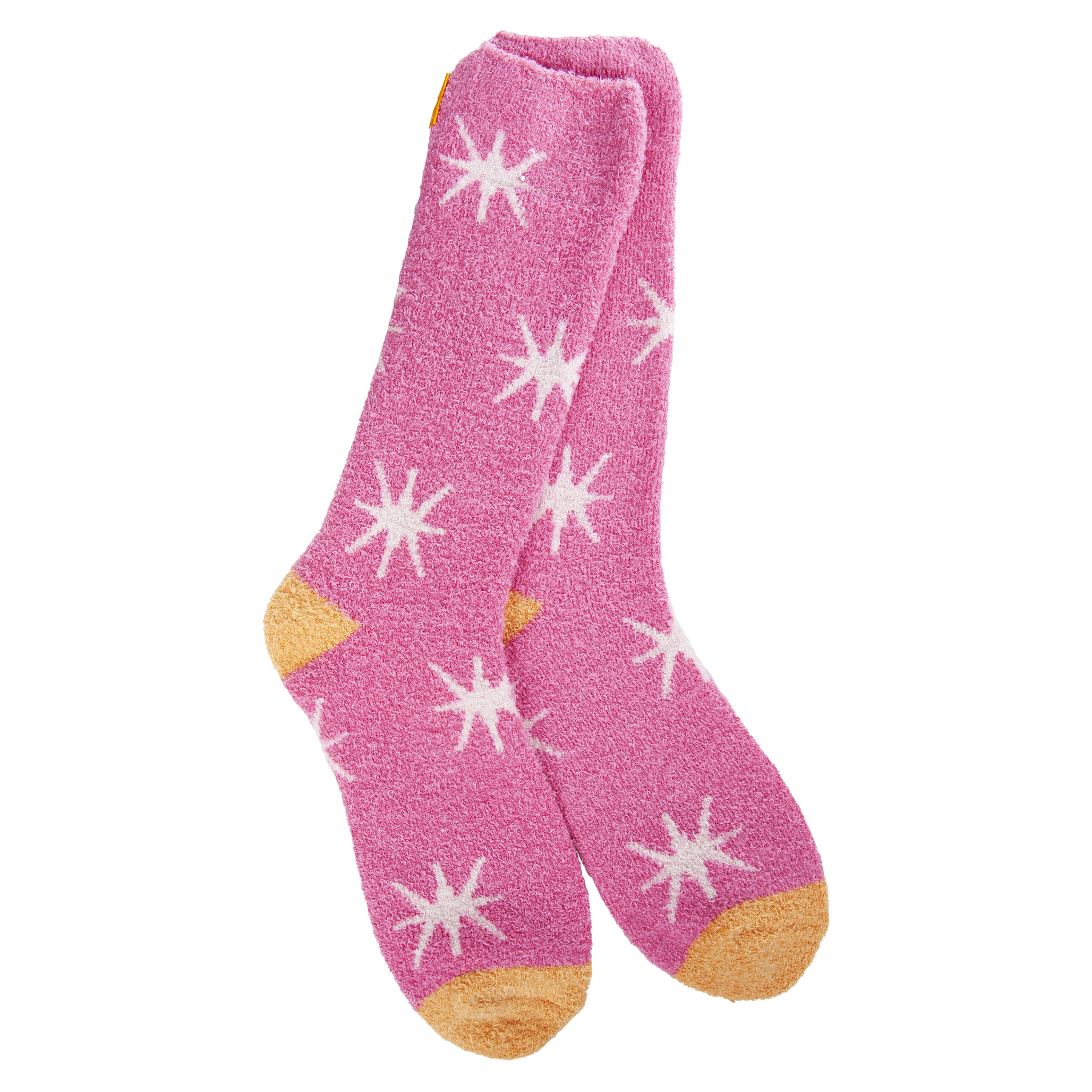 World's Softest Cozy Crew Socks - Starburst Azalea