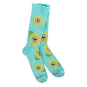 World's Softest Sensitive Support Socks - Riviera Sunflower