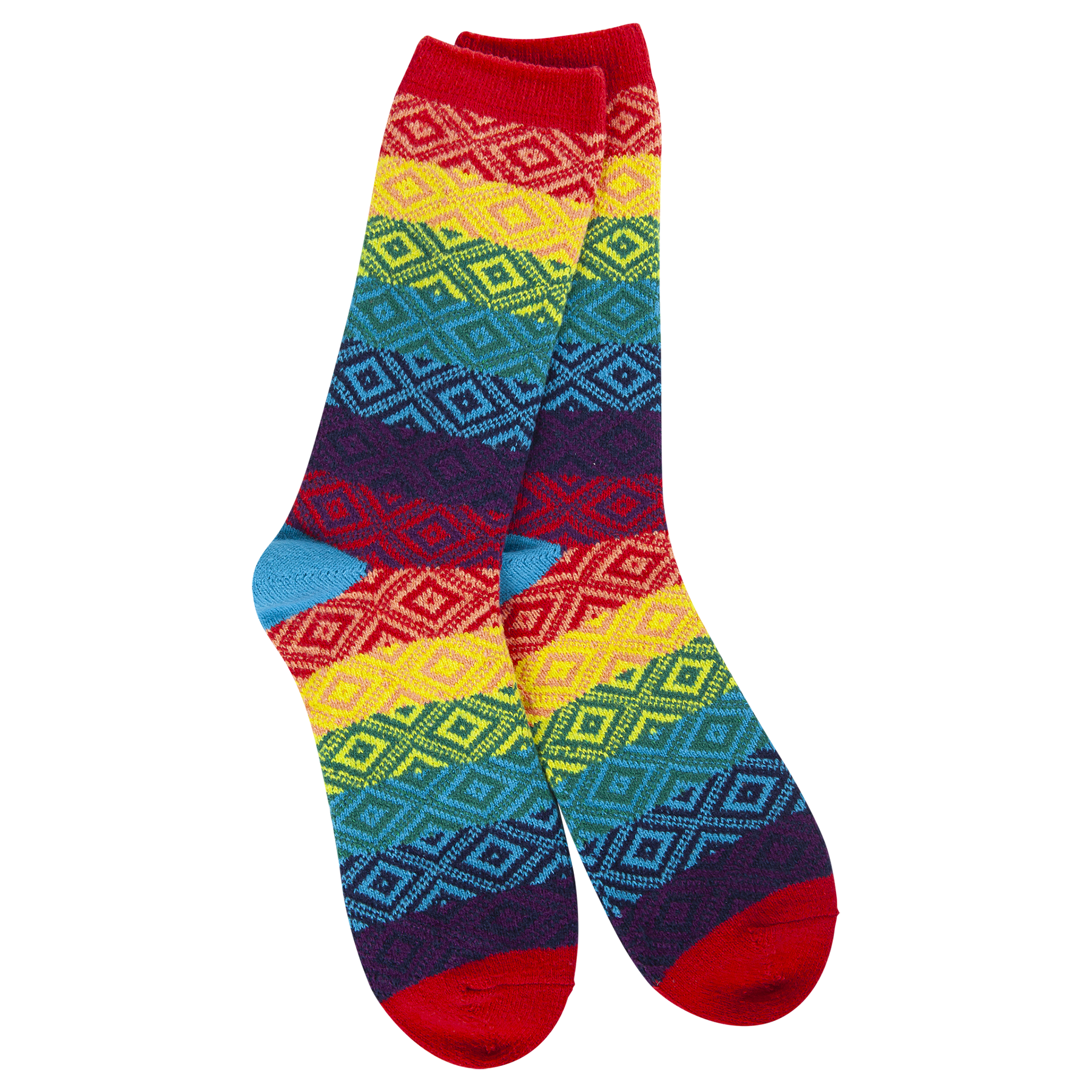 World's Softest Weekend Gem Crew Socks - Rainbow Multi