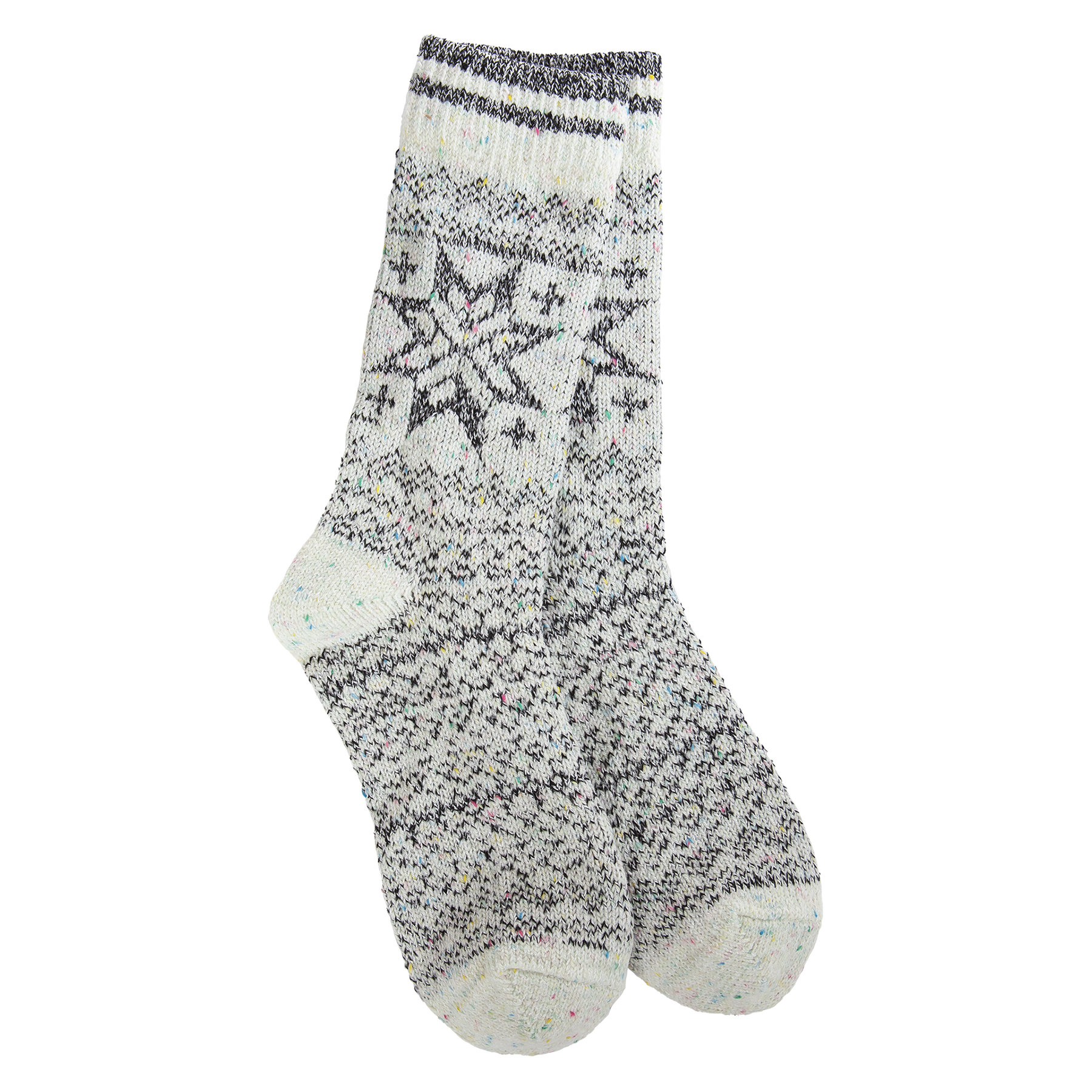 World's Softest Holiday Confetti Crew Socks - Black Multi