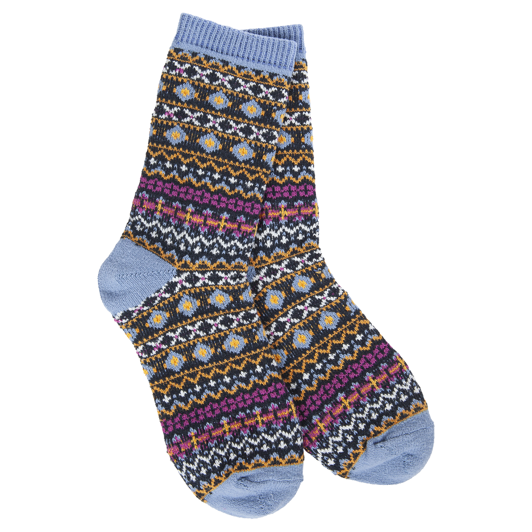 World's Softest Socks Holiday Weekend Crew - Nordic Blue