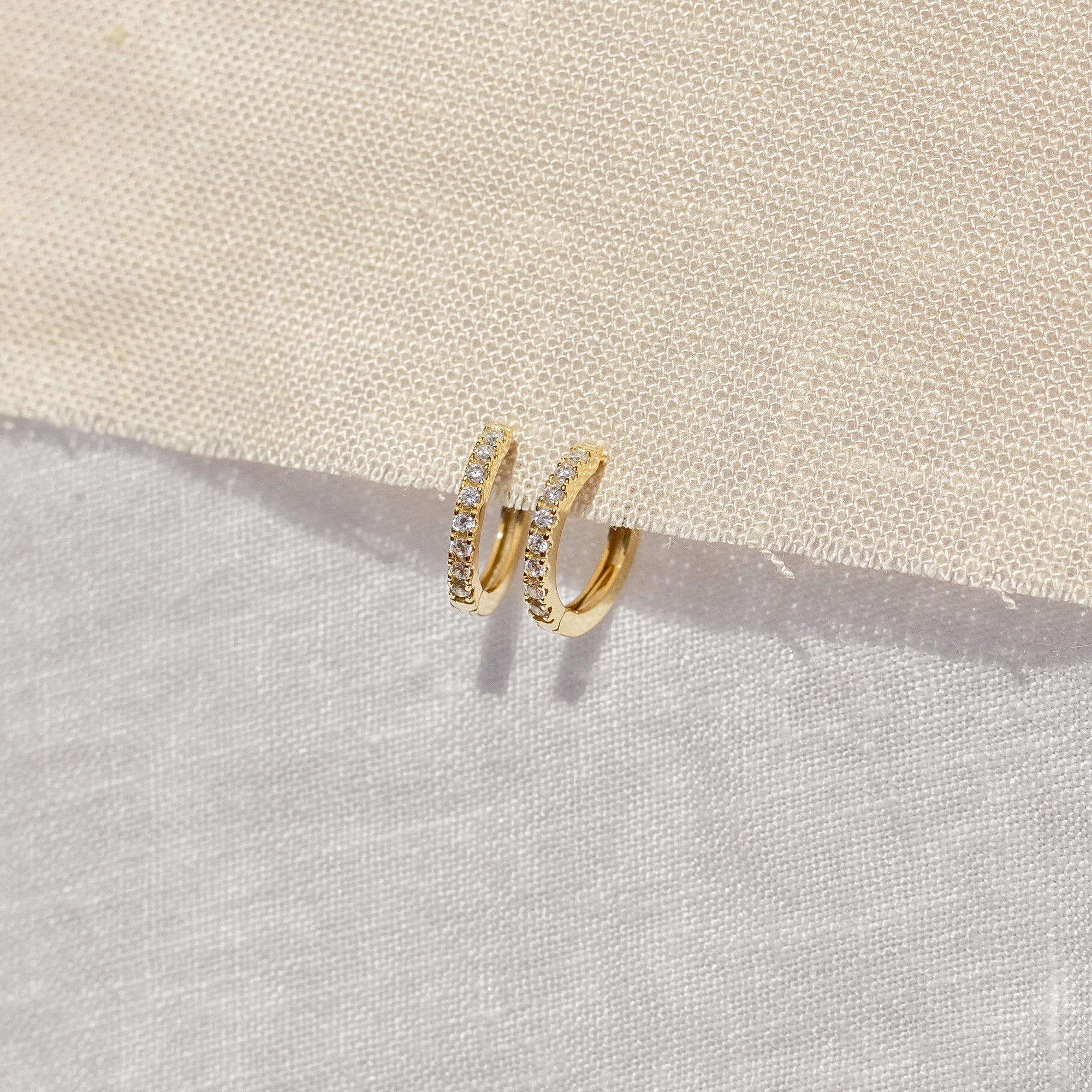 Boca Huggies Earrings, Gold | ALCO Jewelry