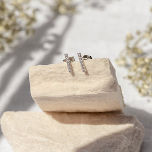 Boca Bar Studs Earrings, Sliver | ALCO Jewelry