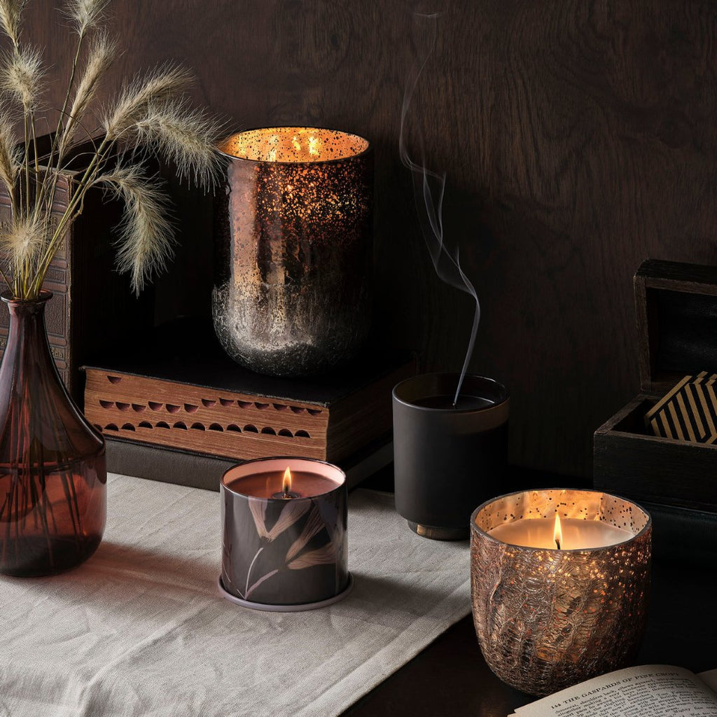 Woodfire Small Boxed Crackle Glass Candle | Illume