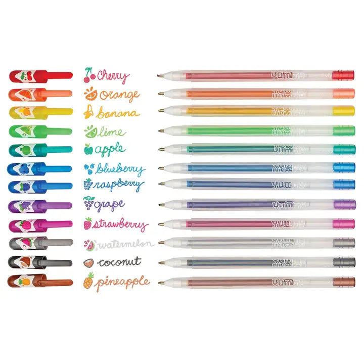 Yummy Yummy Scented Glitter Gel Pens, 12 pack | OOLY