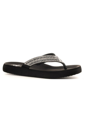 Hibiscus Sandal, Black/Clear | Corkys - SALE