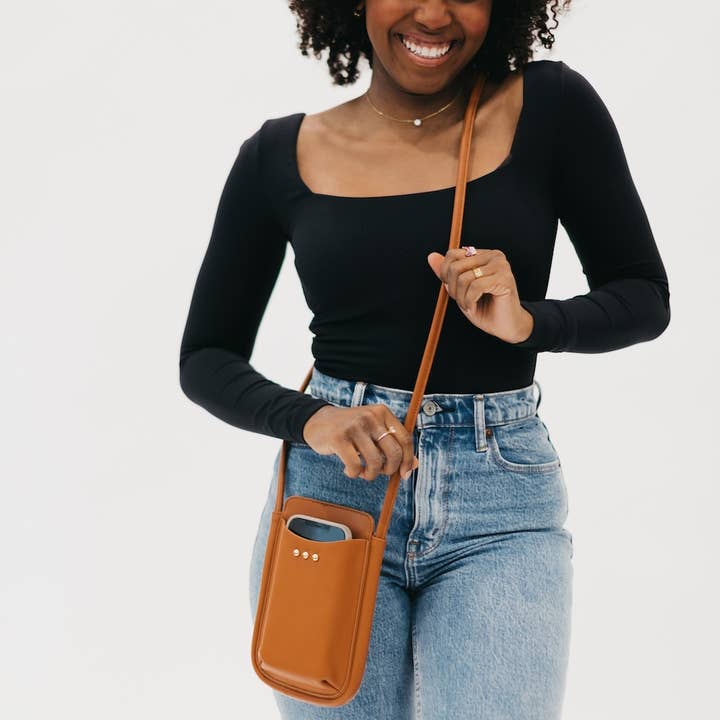 Parker Phone Crossbody Bag, Brown | Pretty Simple