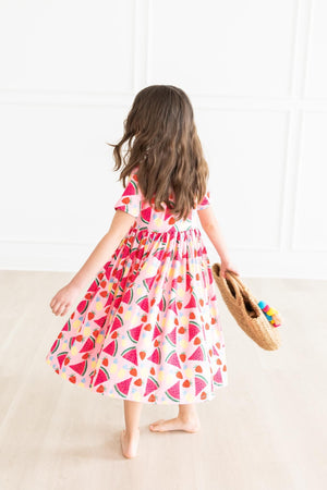 Pocket Twirl Dress, Short Sleeve,  Watermelon Wonder | Mila & Rose