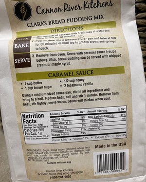 Clara's Bread Pudding Mix | Cannon River Kitchens