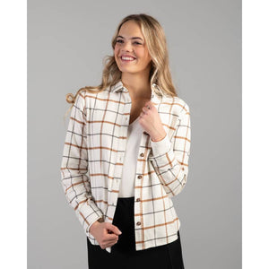 Danielle Button Up Shirt, Birch Plaid | Downeast