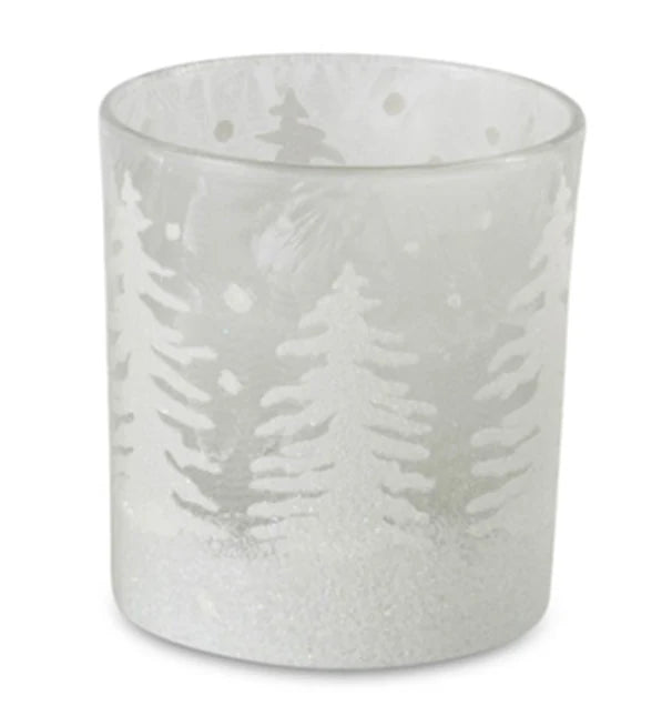 White Glitter Tree Votive Holder, White | Holiday & Christmas Decor