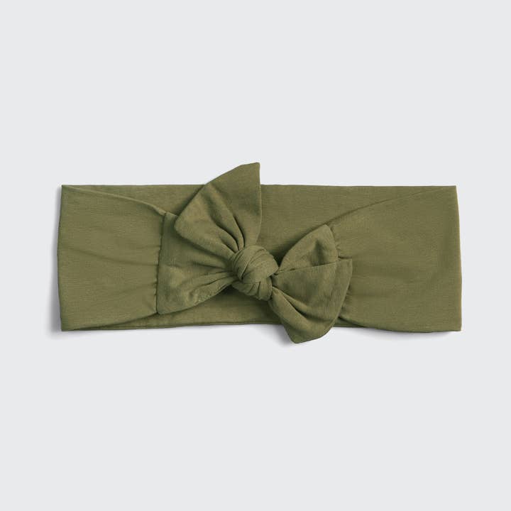 Cotton Adjustable Headband 2pc, Moss | KITSCH