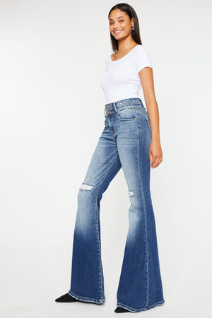 Chole High Rise Super Flare, Dark Wash | Kan Can Jeans