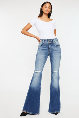 Chole High Rise Super Flare, Dark Wash | Kan Can Jeans