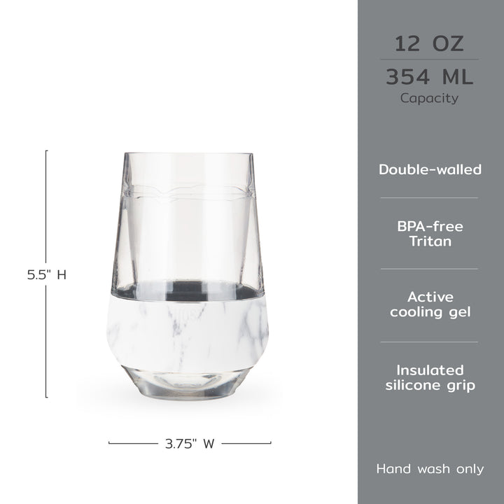 Wine Freeze Cooling Cups XL Set, Marble | Host