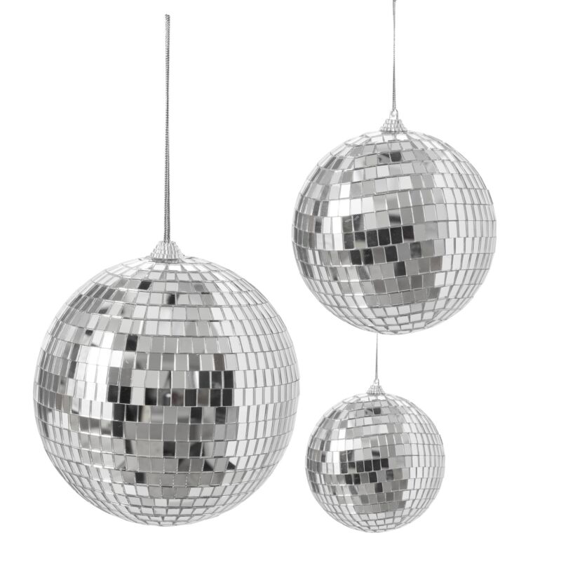 Disco Ball Ornament, Silver, Assorted Sizes | Holiday & Christmas Decor