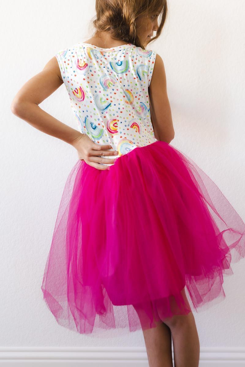 Tutu Dress, Tank - Rainbow Dot | Mila & Rose