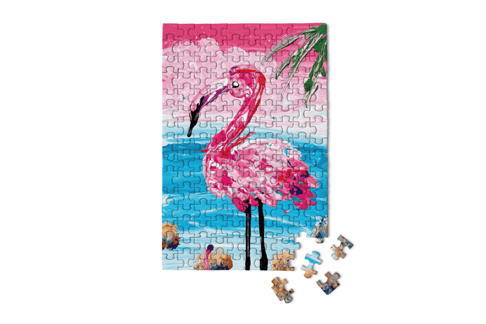 Mini Puzzle, Flamingo 150 Piece | Micro Jigsaw Puzzles