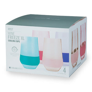 Wine Freeze XL Cooling Cups, Tinted, Set of 4 | Host