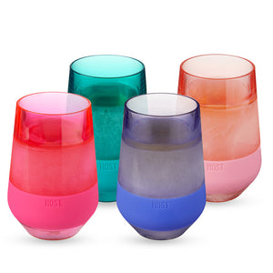 Wine Freeze XL Cooling Cups, Tinted, Set of 4 | Host