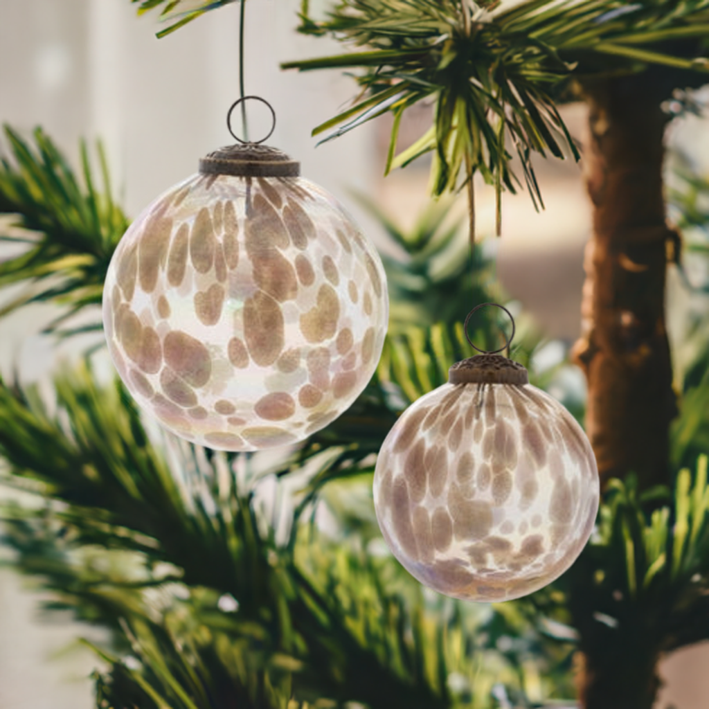 Iridescent Drops Glass Ball Ornament | Holiday & Christmas Ornaments