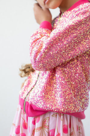 Hot Pink Sequin Jacket | Mila & Rose