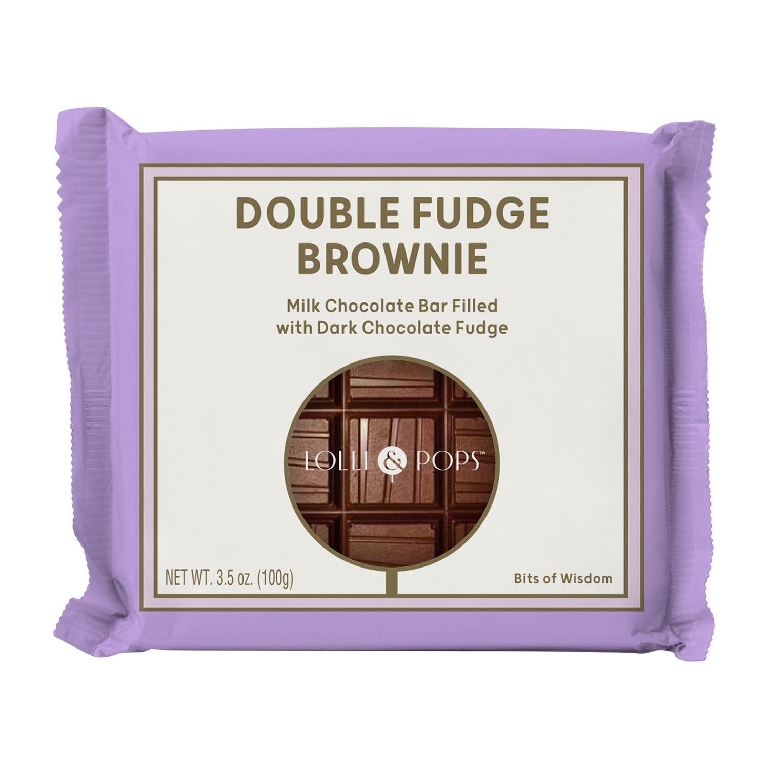Double Fudge Brownie Milk Chocolate Bar | Lolli & Pops