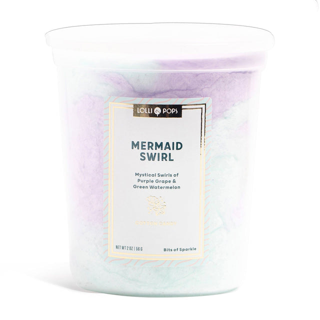 Mermaid Swirl Cotton Candy | Lolli & Pops