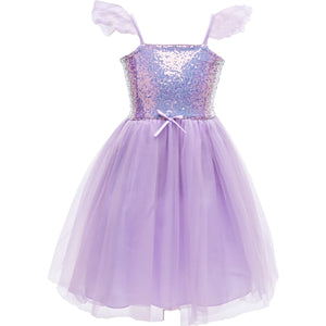 Sequins Princess Dress Lilac - Girls Pretend Play Costume | Great Pretenders