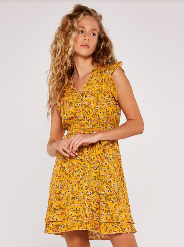 Mustard Wildflower Dress | Apricot