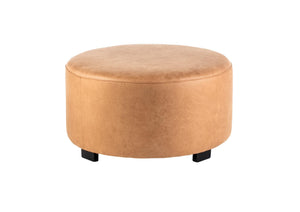 Baxter Ottoman Camel Faux Leather | Nest Home Collections