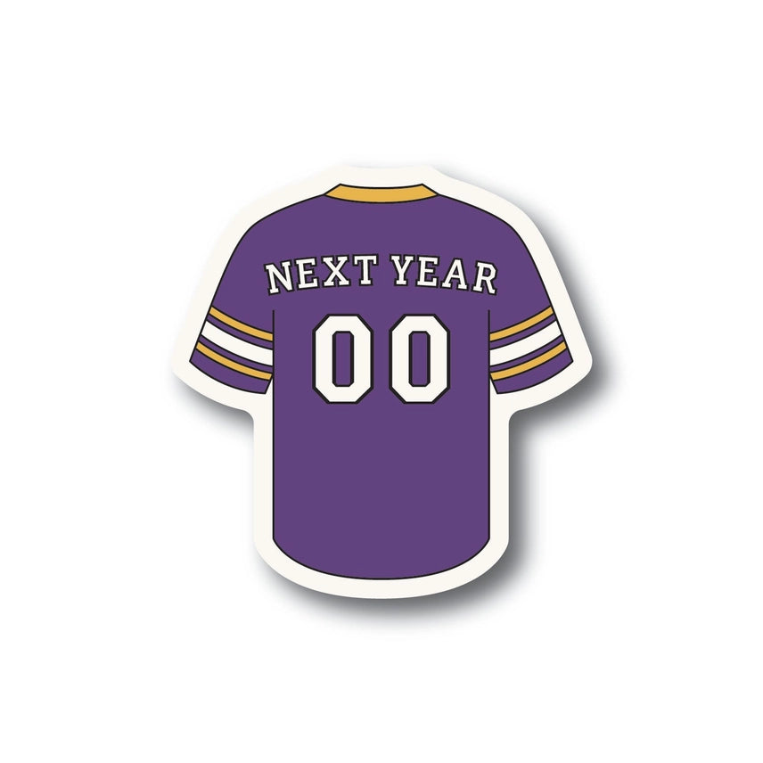 MN Football Next Year Sports Jersey Sticker - Minnesota Waterproof Sticker