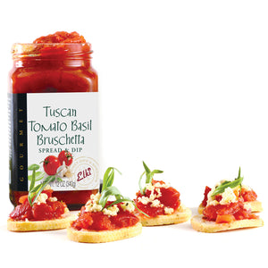 Tuscan Tomato Basil Bruschetta Spread & Dip | Elki