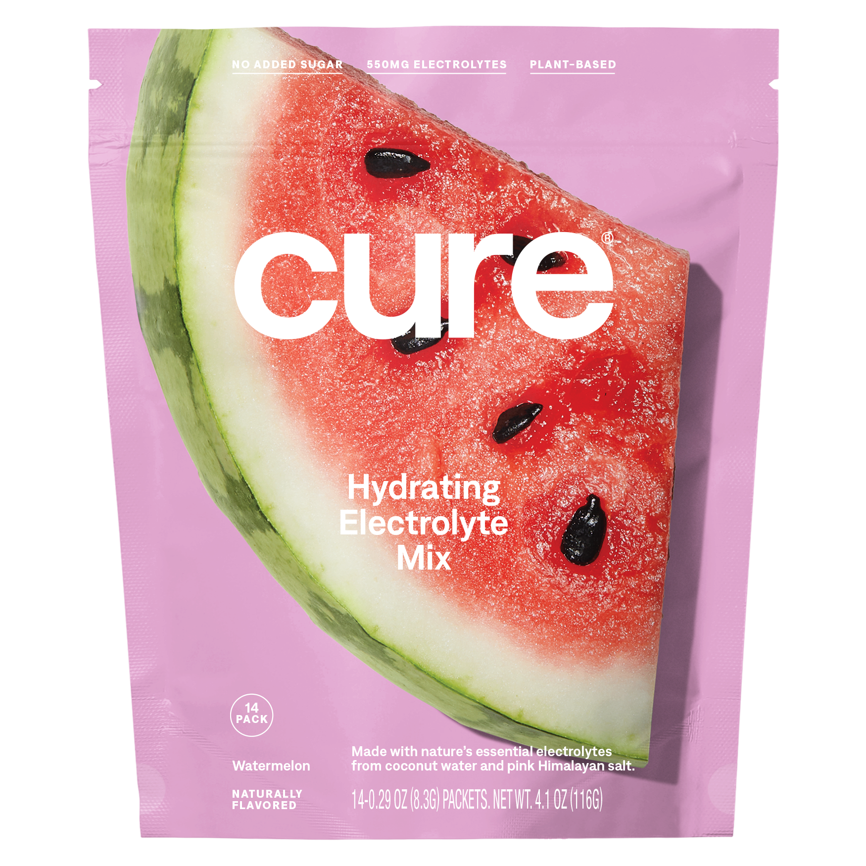 Cure Hydrating Electrolyte Drink Mix, 14 Pack | Watermelon