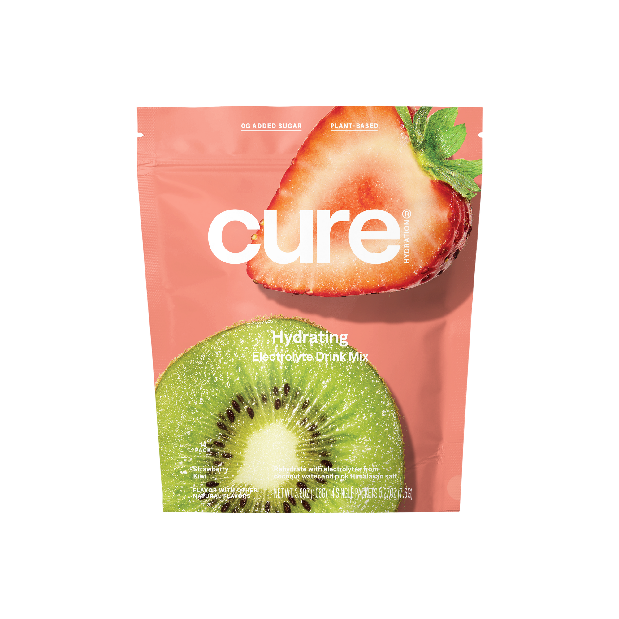 Cure Hydrating Electrolyte Drink Mix, 14 Pack | Strawberry Kiwi