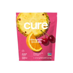 Cure Hydrating Electrolyte Drink Mix, 14 Pack | Tropical Punch