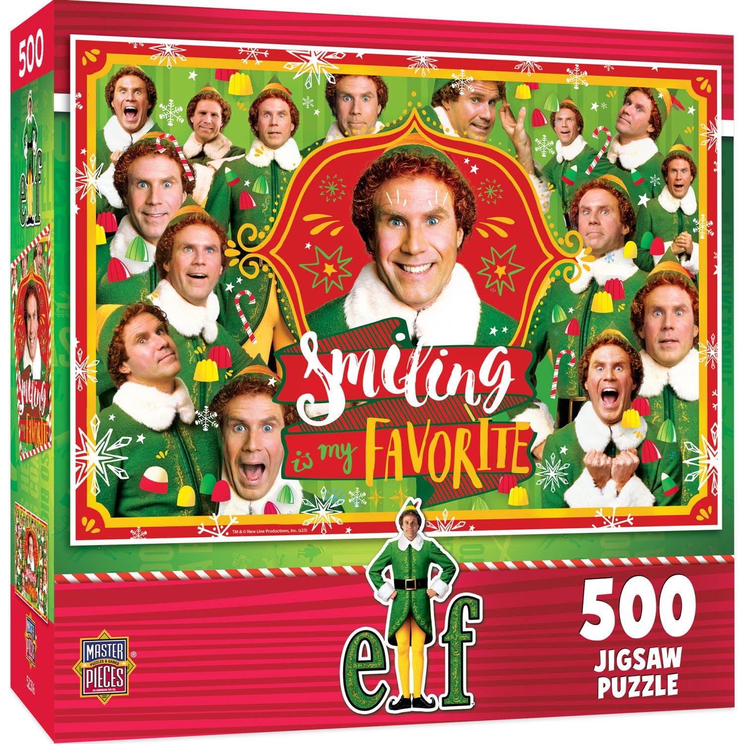 Elf Movie Gifts - 500 Piece Puzzle | Smiling is my favorite - Christmas Gift Ideas