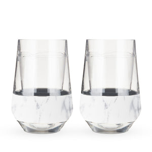 Wine Freeze Cooling Cups XL Set, Marble | Host