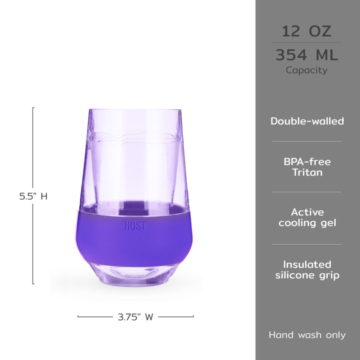 Wine Freeze XL Cooling Cups, Tinted, Set of 4 | Host